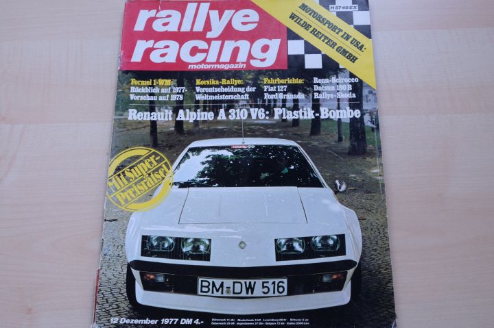Deckblatt Rallye Racing (12/1977)